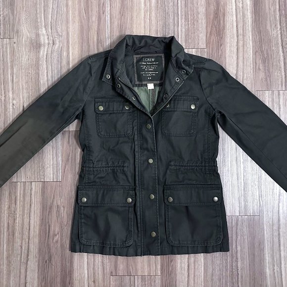J. Crew Relaxed Boyfriend Field Military Olive Green Jacket - XS - Picture 11 of 12